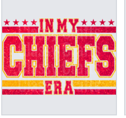 In My Chiefs Era (faux glitter)